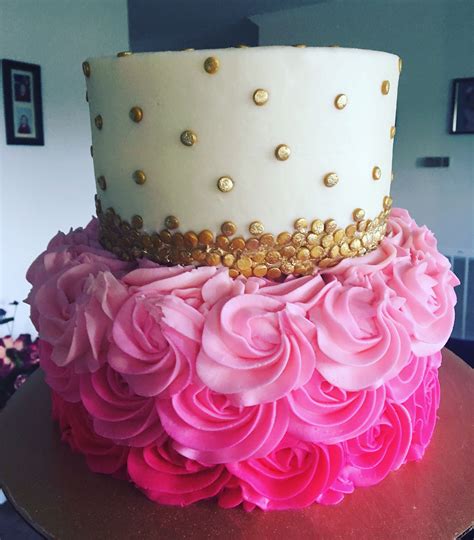 Pinkgold Ombré Cake Ombre Cake Cake Birthday Cake