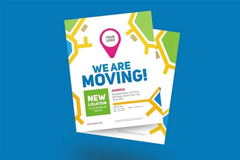 We Are Moving Flyer Graphic Templates Envato Elements