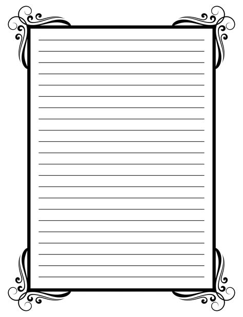 Printable Writing Paper With Lines And Border Get What You Need For Free