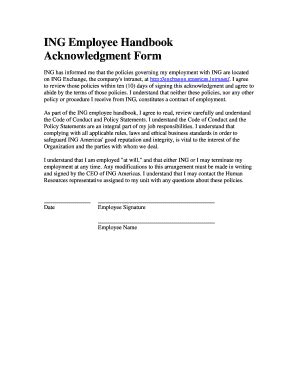 Employee Acknowledgement Form Template New Free Employee Handbook Vrogue Co