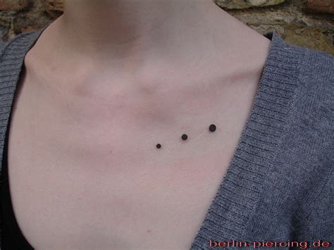 Beautiful Girl With Dermal Anchor Piercing