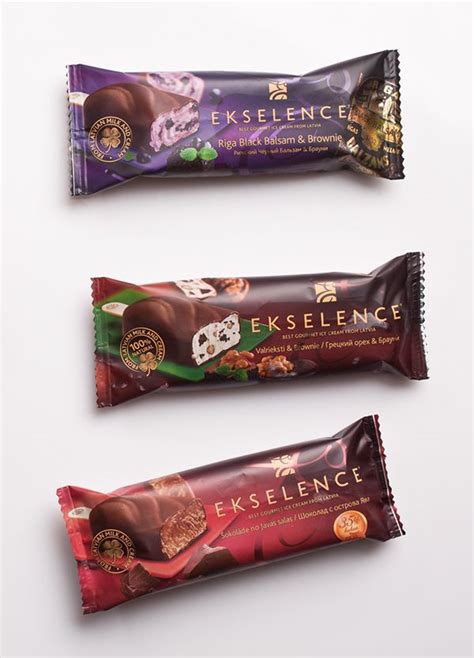 Download Ekselence Ice cream bars on Behance | Ice cream packaging, Dairy products packaging design ...