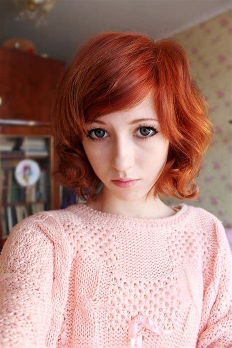 Brown gives a softer, more youthful, more romantic, and flirty feel. fuckyeah-hair cute short red hairstyle | hair | Pinterest ...