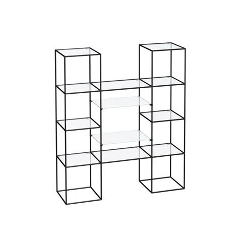 9 shelf cube shelving unit chrome