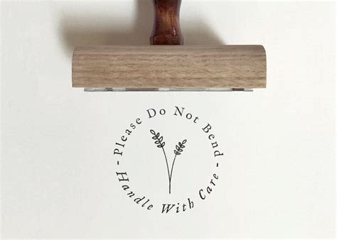 Please Do Not Bend Stamp Handle With Care Stamp Fragile Etsy