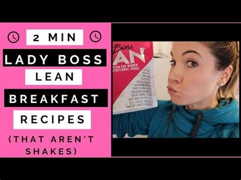 Download 2 Mins Lady Boss Lean Breakfast Recipes - YouTube | Lean ...