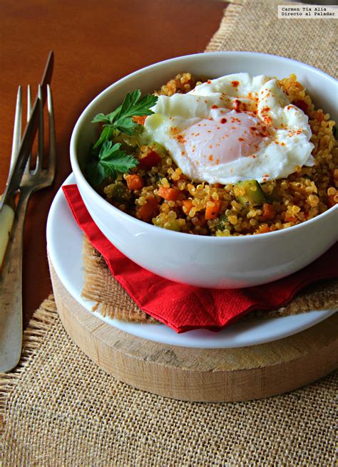 Bowl De Quinoa Verduritas Y Huevo Receta De Cocina Fácil Sencilla Y