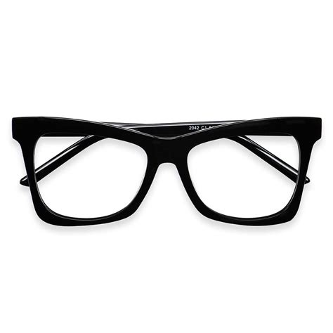 W2042 Rectangle Black Eyeglasses Frames Leoptique