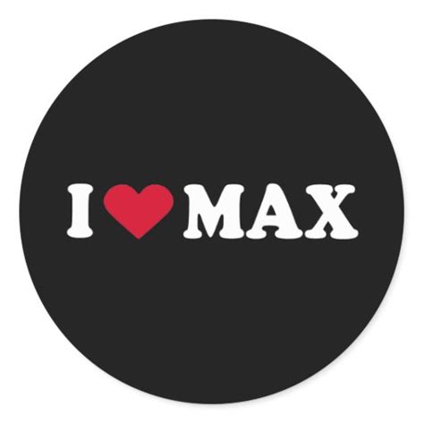 I Love Max Sticker Zazzle