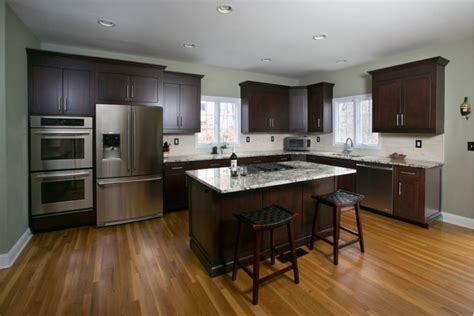 Check out our cherry cabinetry options, prices, and let us know if you need help designing your new kitchen! Contemporary Inset Espresso Cherry Kitchen Cabinets with Granite Countertops and Island with ...