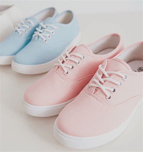 Pastel Pink Shoes Girls Sneakers Pastel Blue