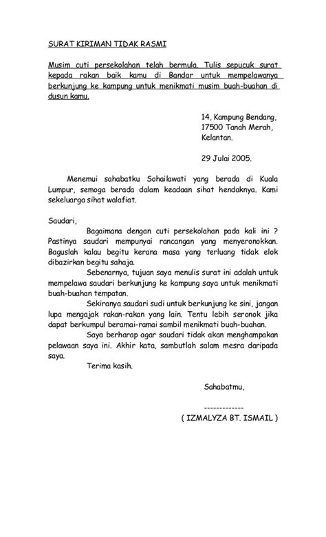 Contoh surat kiriman tidak rasmi dalam bahasa tamil. Contoh Surat Kiriman Rasmi Pt3