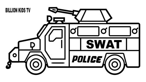 Swat Truck Coloring Coloring Pages