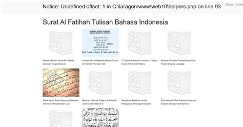 Surat Al Fatihah Tulisan Bahasa Indonesia