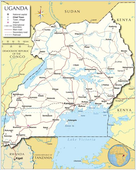 Uganda Maps Printable Maps Of Uganda For Download