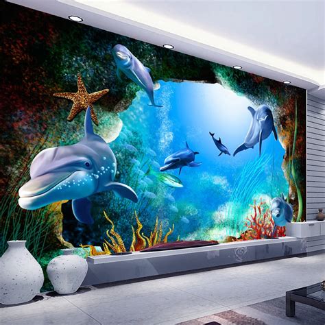 Popular Dolphin Wall Murals Buy Cheap Dolphin Wall Murals Lots From