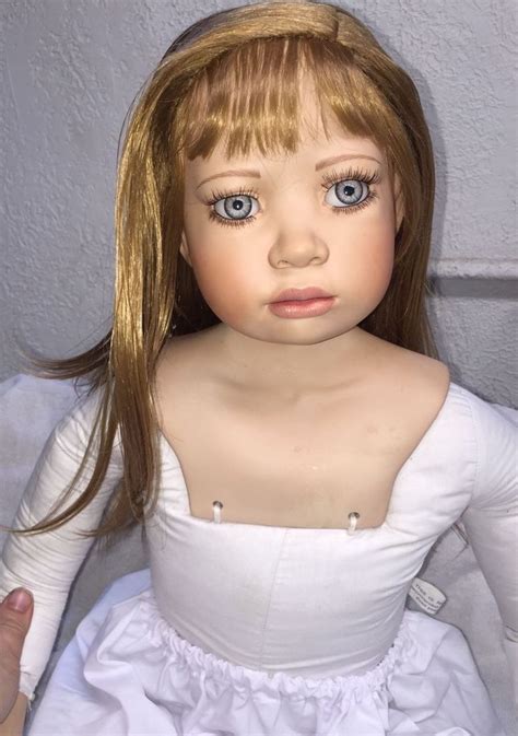 Lovely Large 3ft Porcelain Doll By Christine Orange Realistic