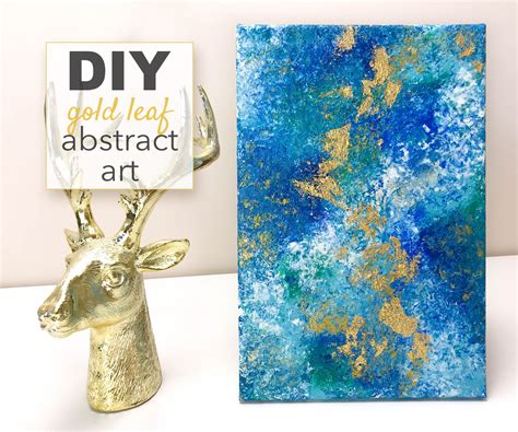 Diy Gold Acrylic Abstract Painting 13 Steps With