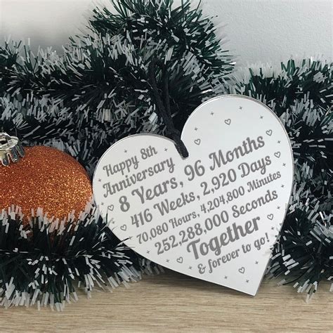 Pampering romantic gifts to share on your anniversary are a fabulous way to rekindle your love. 8th Anniversary Gift For Him Her 8th Wedding Anniversary Heart