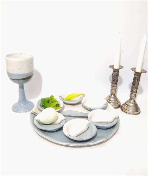Remember the kids with children's passover gift sets to pass down tradition to the next generation. Handmade pottery gifts for Pesach/Passover #judaciagifts #Passover #Pesach #Pesachplate # ...