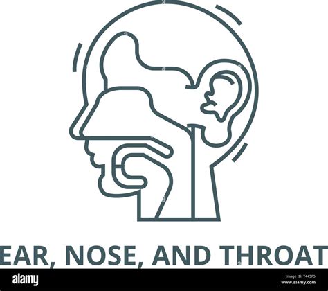 Ear Nose And Throatent Line Icon Vector Ear Nose And Throatent