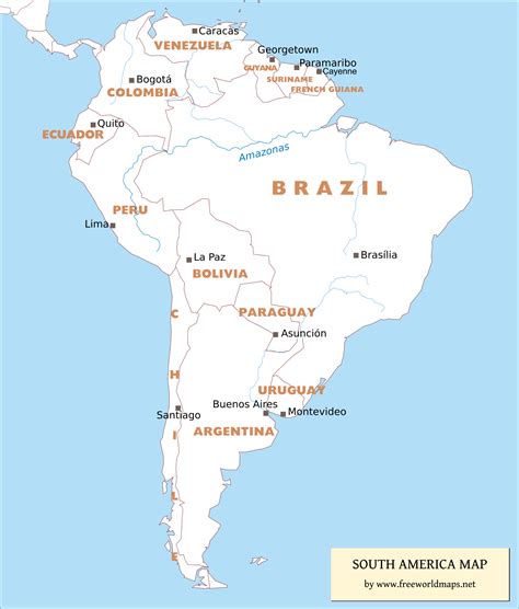 Free Pdf Maps Of South America