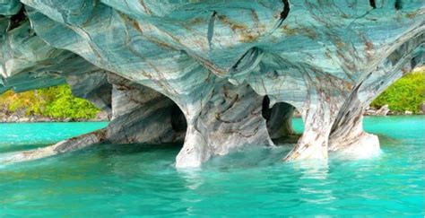 Turquoise Water In The Marble Caves Of Chile Places Around The World