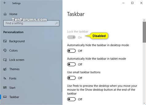 How To Lock The Taskbar In Windows
