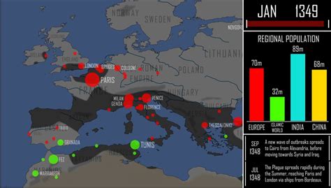 Map The Spread Of The Black Death From 1320 To 1353 Ad The Sounding Line