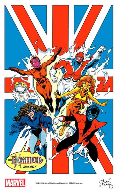 Excalibur By Alan Davis And Paul Neary From The Cover Of Marvel Age 60