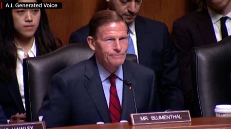 Sen Blumenthal Opens Ai Hearing With A Deepfake Recording Of His Own Voice Cnn Business