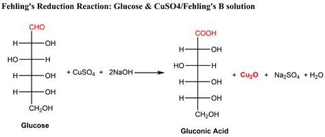 Solved Fehlings Reduction Reaction Glucose And Cuso 4 Fehlings B