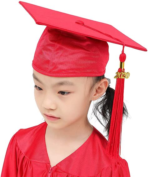 Graduationmall Shiny Kindergarten And Preschool Graduation Gown Cap Red