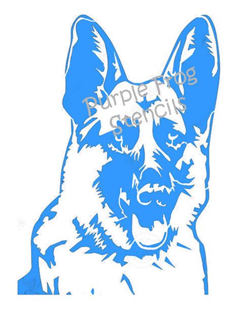 German Shepherd Dog Stencil Reusable Different Sizes Reg And Etsy