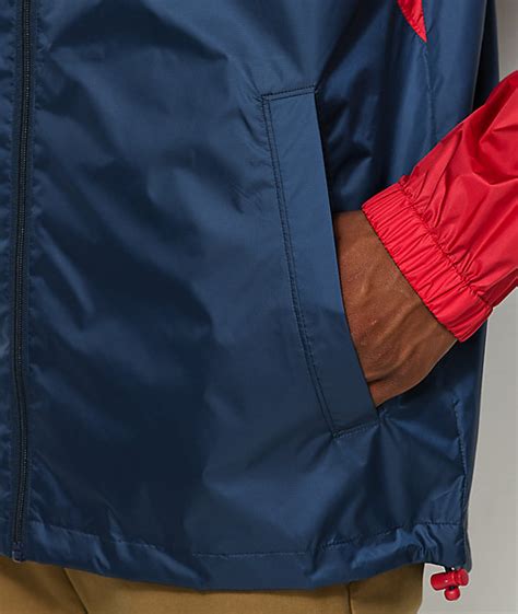 Empyre Jet Full Zip Navy And Red Anorak Jacket Zumiez