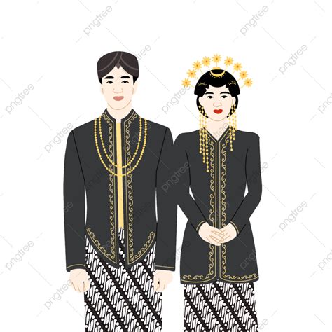 Casal De Noivos Javaneses Com Roupas Tradicionais Png Casamento