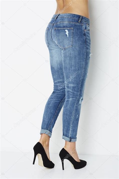 Woman In Tight Jeans And Heels Stock Photo By Sanneberg