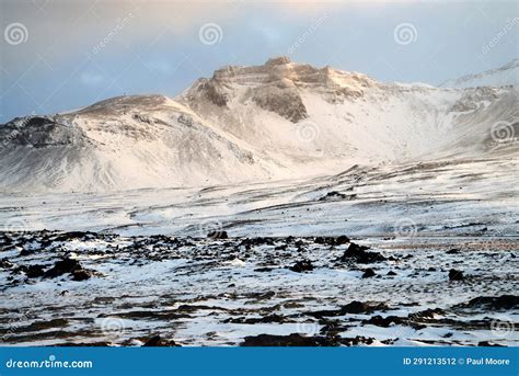The Snowy Highlands Of Iceland In Winter Stock Photo Image Of North