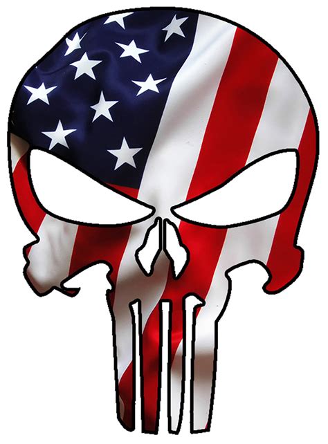 Punisher Skull Military American Flag 3 Us Sticker Decal Large 8