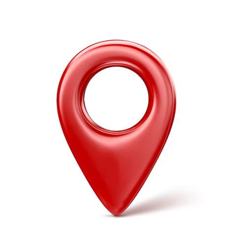 Red Realistic 3d Map Pin Pointer Icon Isolated Premium Vector