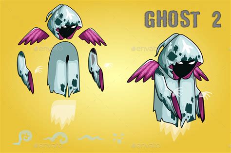 Ghosts 2d Game Character Sprite Sheet By Craftpixnet Graphicriver