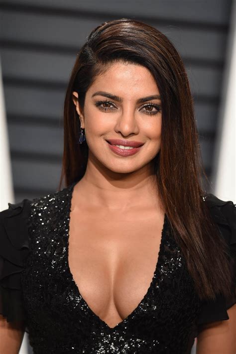high quality bollywood celebrity pictures priyanka chopra super sexy cleavage show in black