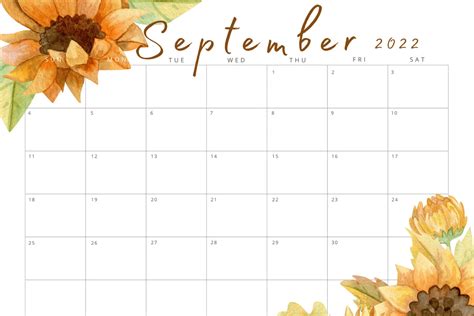 Free Printable September 2022 Calendars Wiki Calendar