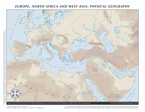 0 Physical Map Europe N Africa W Asia Africa Asia North Africa