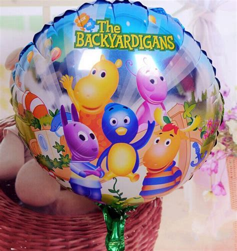 Inch Pcs Lot Baloon Backyardigans Foil Balloons Round Shape The Backyardigans Balloon Happy