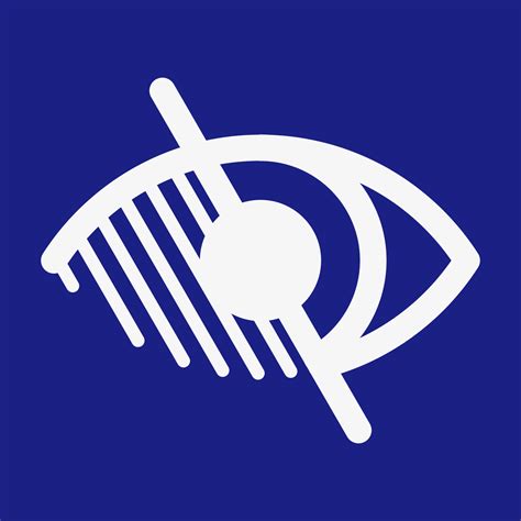 Blindness Vector Sign In Blue Square No Or Low Vision Sign Disabled Blind People Icon 6059784