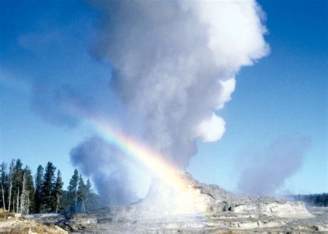 Old Faithful Yellowstone National Park Wy Experiencing The Old