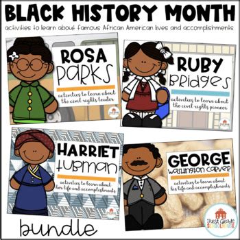 Black history month, holidays, festivals and special events, third grade, , usa, primary resources, america, usa, united states of america, us, early take the stress off of planning a lesson with our black history month lesson plan packs, that include powerpoints, worksheets, and activities for. Black History Month Activities Bundle by First Grade ...