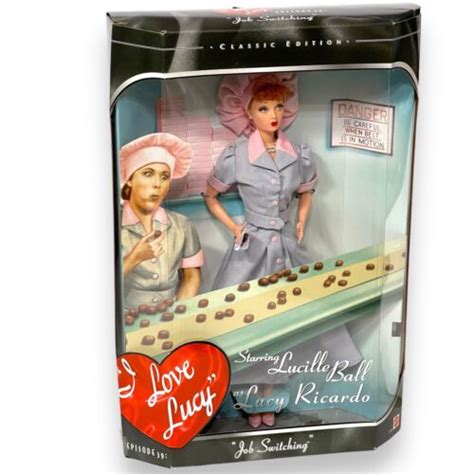 I Love Lucy Barbie Doll Job Switching Classic 1998 Mattel 21268 Chocolate Ep 39 74299212680 Ebay