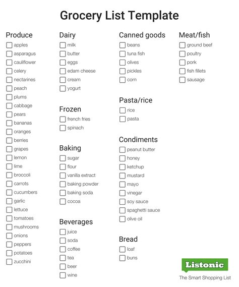 You can easily share the shopping lists with your family and friends, add the photos of. Free printable grocery list templates + how to use them ...